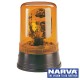 NARVA Halogen Hi Optics Rotating Beacon with Flange Base - Amber